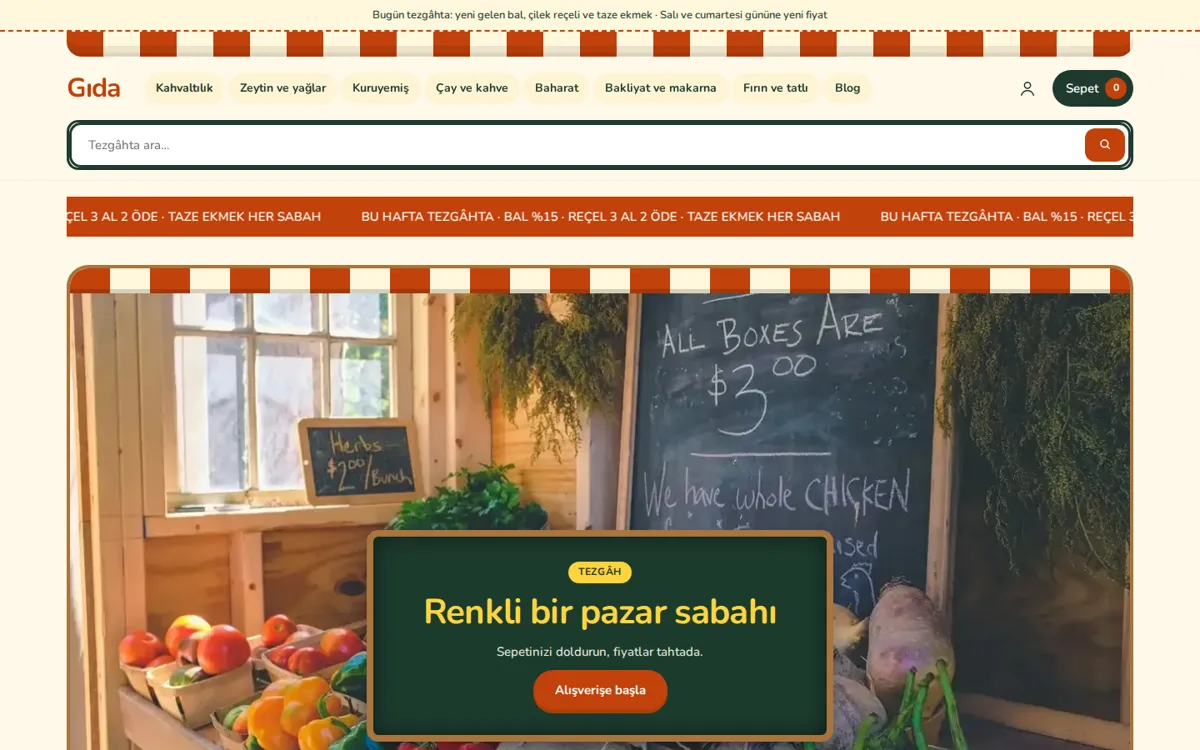 Pazar teması (gıda) ana sayfası